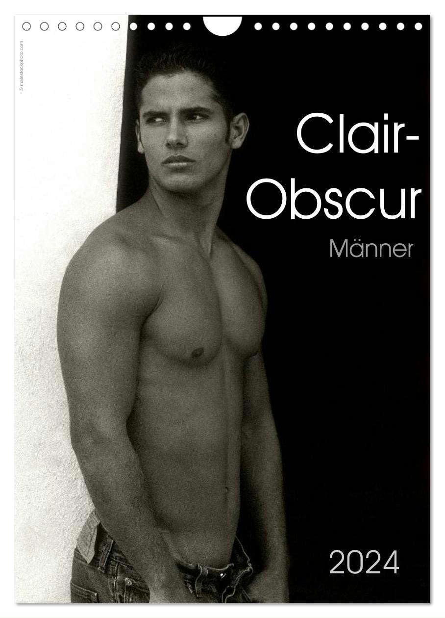 Clair-Obscur Männer 2024 (Wandkalender 2024 DIN A4 hoch), CALVENDO Monatskalender: 12 ästhetische Männeraktaufnahmen in Schwarzweiss (CALVENDO Erotik) Social Sciences