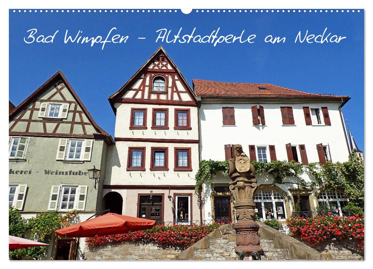 Bad Wimpfen - Altstadtperle am Neckar (Wandkalender 2024 DIN A2 quer), CALVENDO Monatskalender: In Bad Wimpfen fühlt man sich durch die hervorragend ... Mittelalter zurückversetzt. (CALVENDO Orte) Leisure, Home & Garden