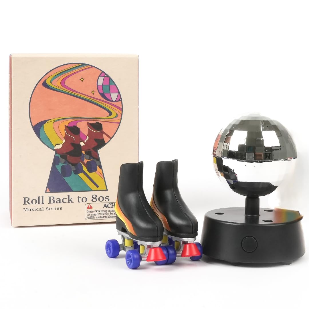 ROLL BACK to 80´s - Fingerspitzen in die Rollschuhe und Sie werden zum Disco-Star. Drehen, wirbeln, gleiten – Roller Disco macht aus jeder Tischplatte eine Tanzfläche. Inkl. Büchlein von DecoFunPlay ® Children's books