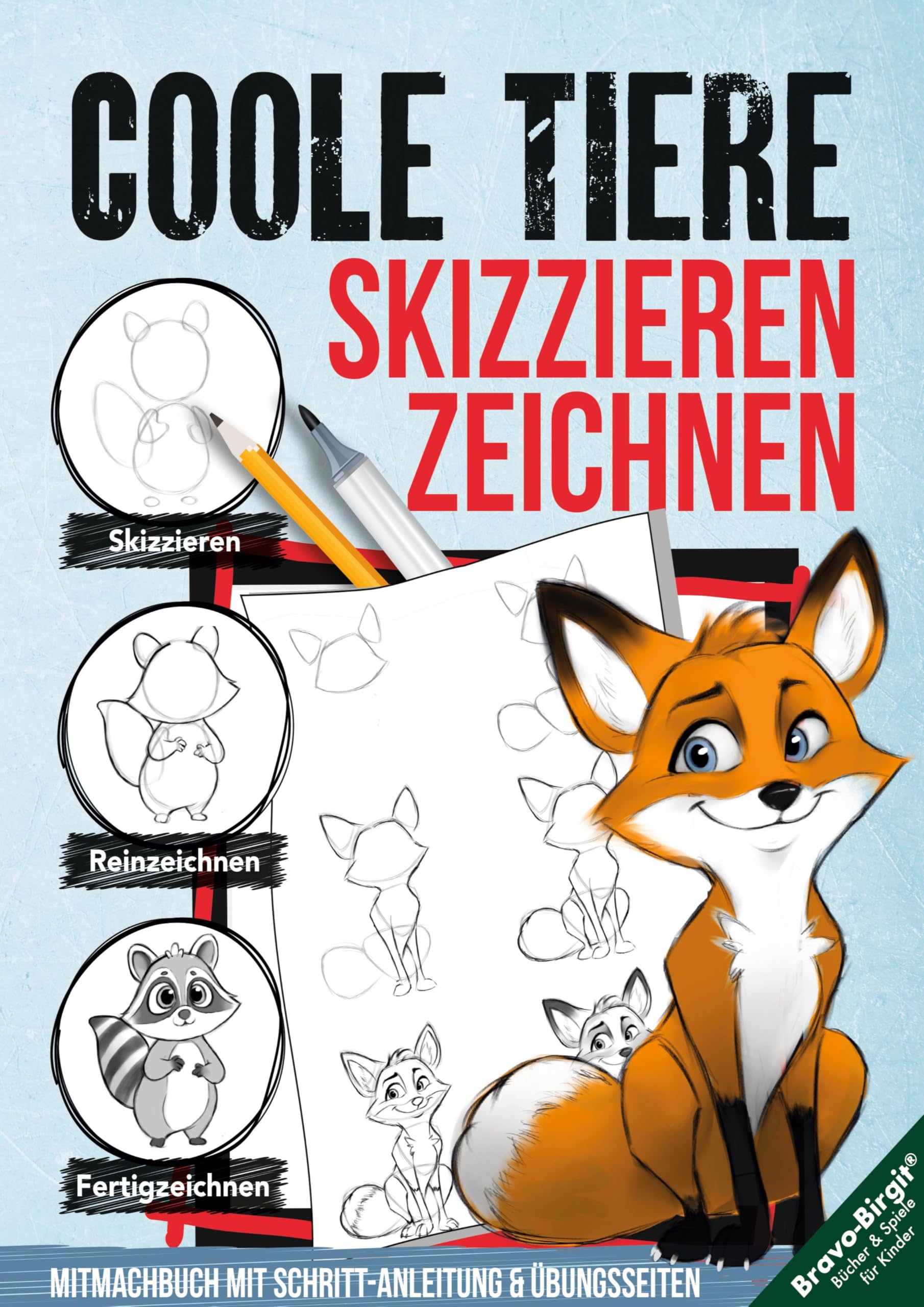 Coole Tiere zeichnen und skizzieren lernen (für Kinder ab 10 & Anfänger) Parents & Children