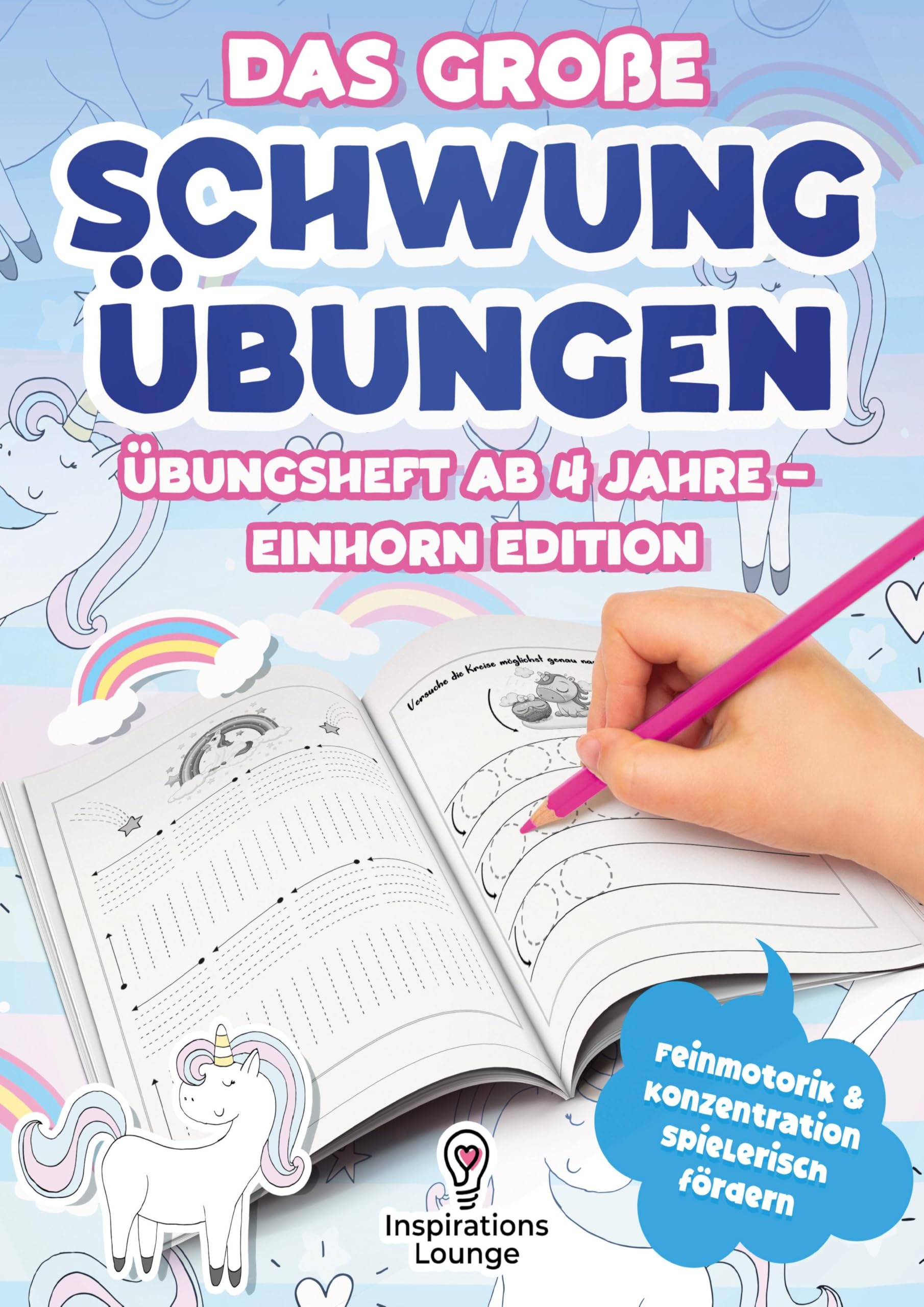 Das große Schwungübungen Übungsheft ab 4 Jahre - Einhorn Edition Social Sciences