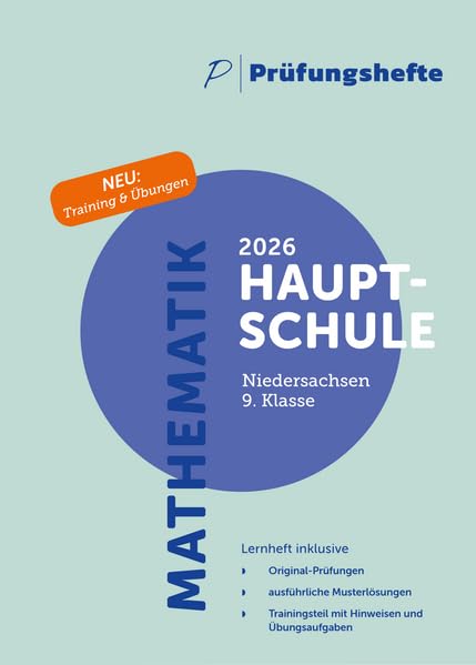 Prüfungsheft & Training - 2026 Mathematik Hauptschule 9. Klasse - Niedersachsen - Original-Prüfungen und Lösungen Mathematics
