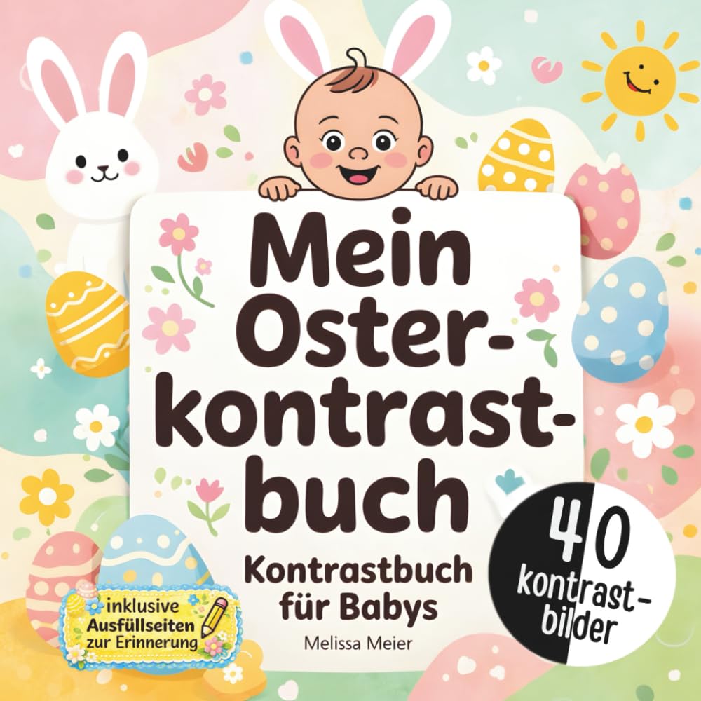 Mein Oster-Kontrastbuch für Babys: Das perfekte Geschenk zu Ostern für Jungen und Mädchen im 1. Lebensjahr. Tolle Kontrastbilder für Babys zur Förderung der Wahrnehmung und Konzentration Sheet Music