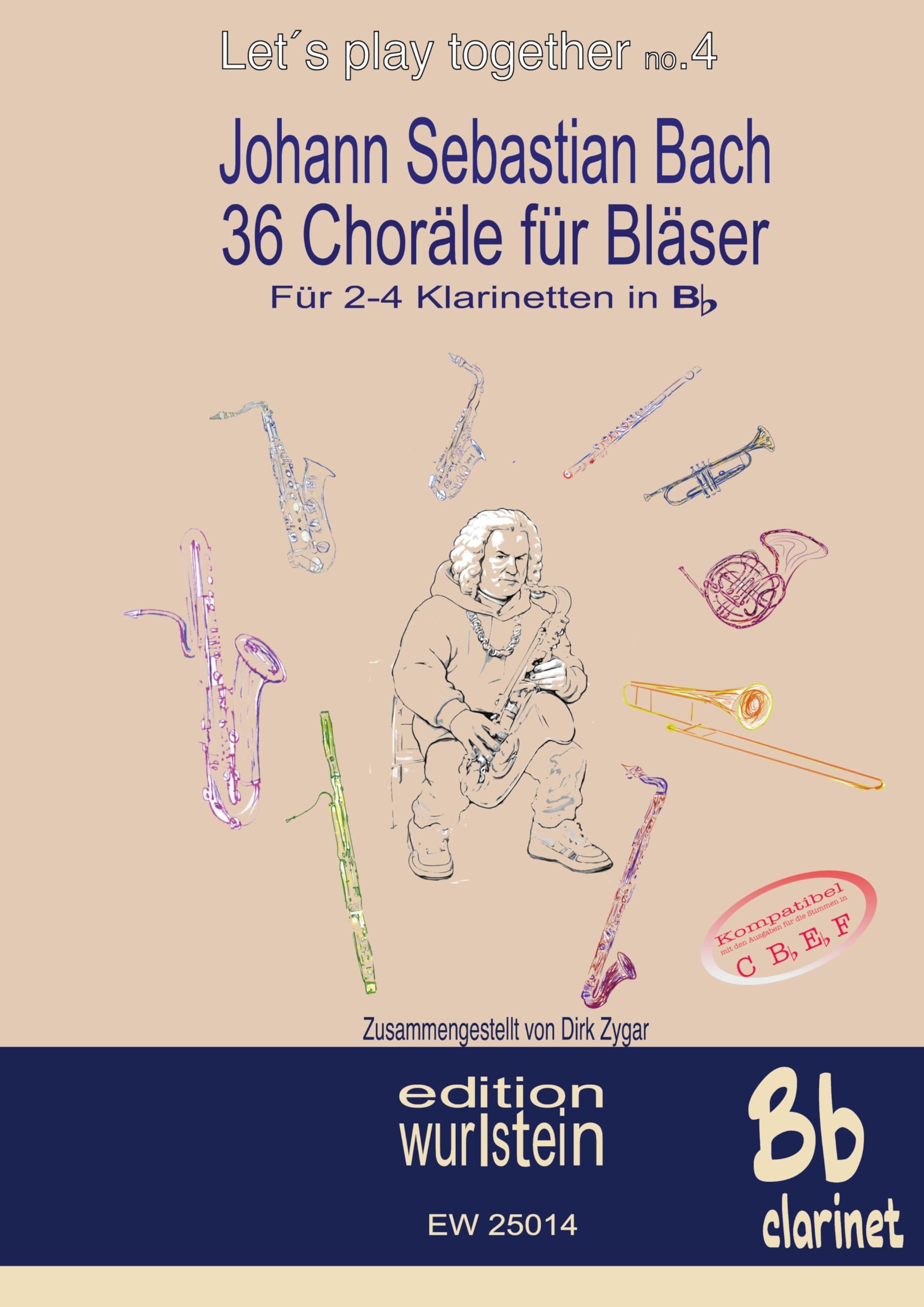 Johann Sebastian Bach - 36 Choräle für Bläser für 2-4 Klarinetten in Bb Arts & Music