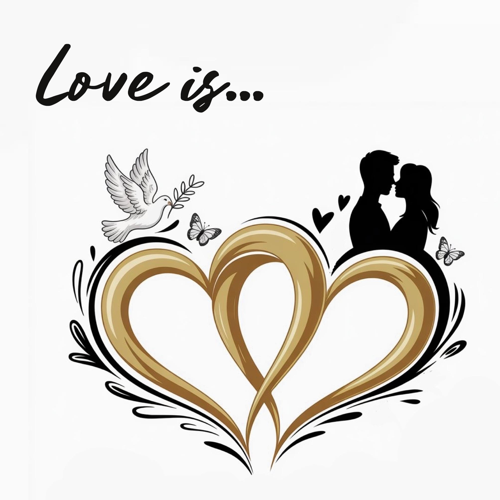 Love is ... Original guest book for the wedding, the engagement or the anniversary of a wedding or a life partnership with stylish image motives for getting inspiration on the various aspects of love for small and big celebrations Partnership & Love
