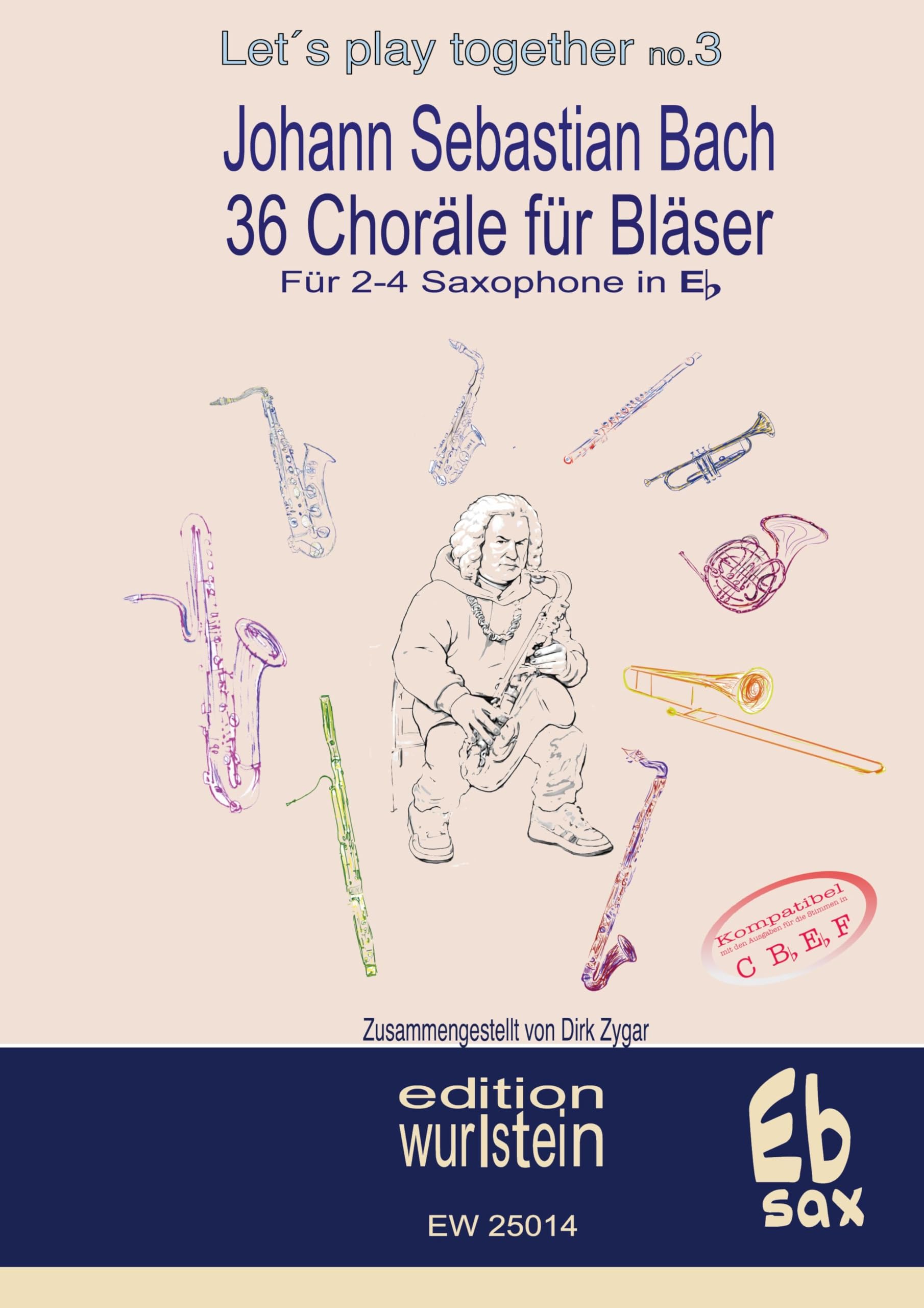 Johann Sebastian Bach - 36 Choräle für Bläser für 2-4 Saxophone in Eb Arts & Music