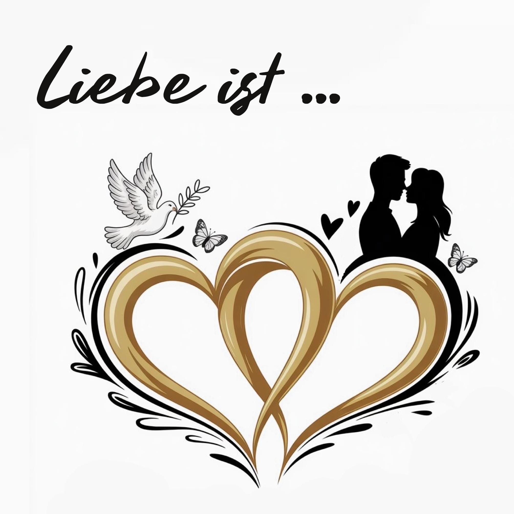 Liebe ist ... Originelles Gästebuch zur Hochzeit, Verlobung oder dem Jubiläum der Ehe oder Lebenspartnerschaft mit stilvollen Bildmotiven zur Inspiration zu den Aspekten von Liebe für kleine und große Feiern Partnership & Love