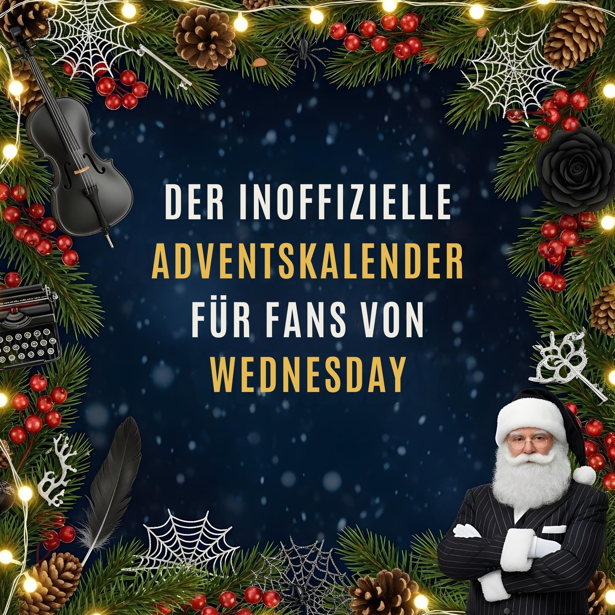 Der inoffizielle Adventskalender für Fans von Wednesday Humour & Satire