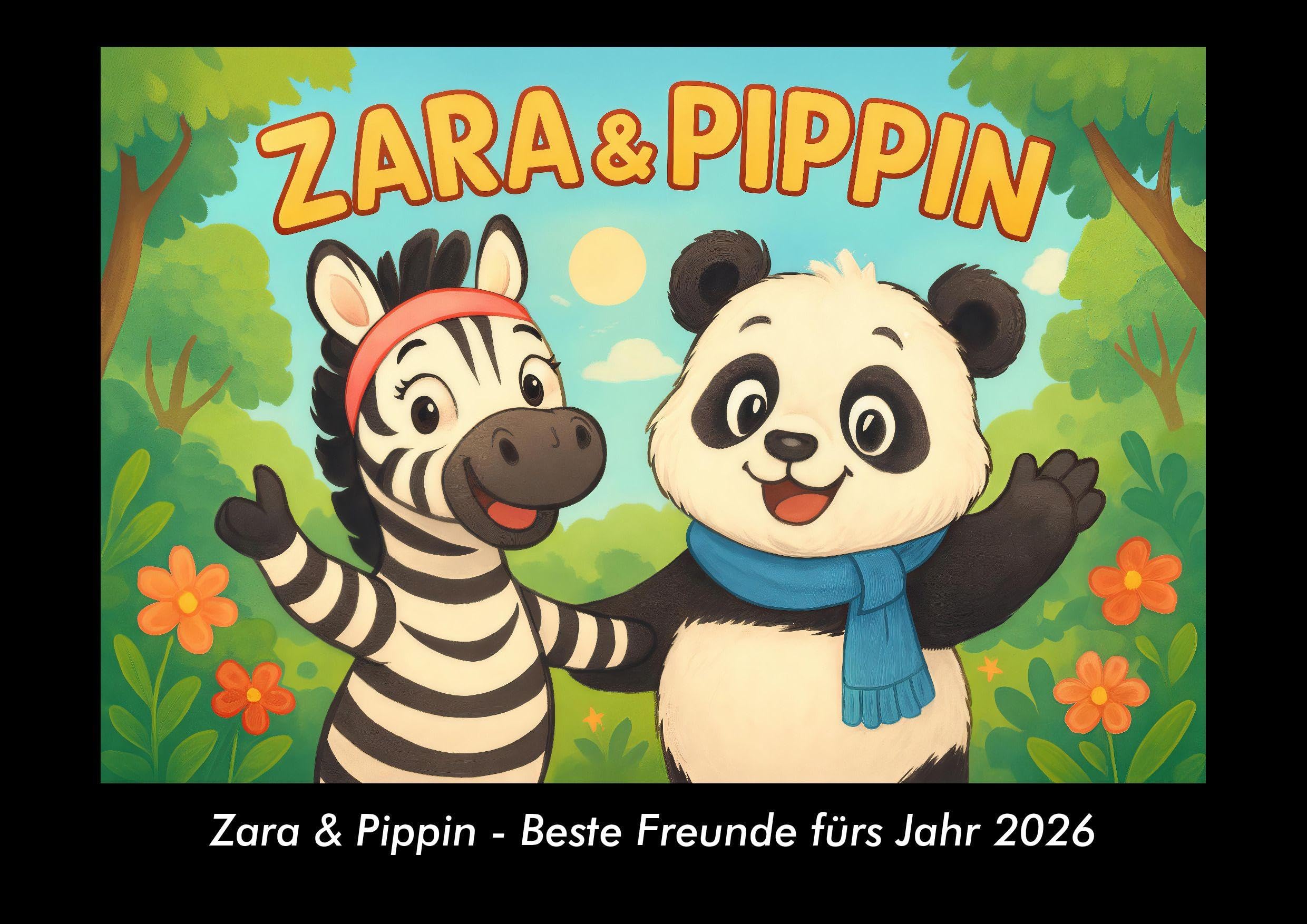 Zara & Pippin - Beste Freunde fürs Jahr 2026 Fotokalender DIN A3 Calendars