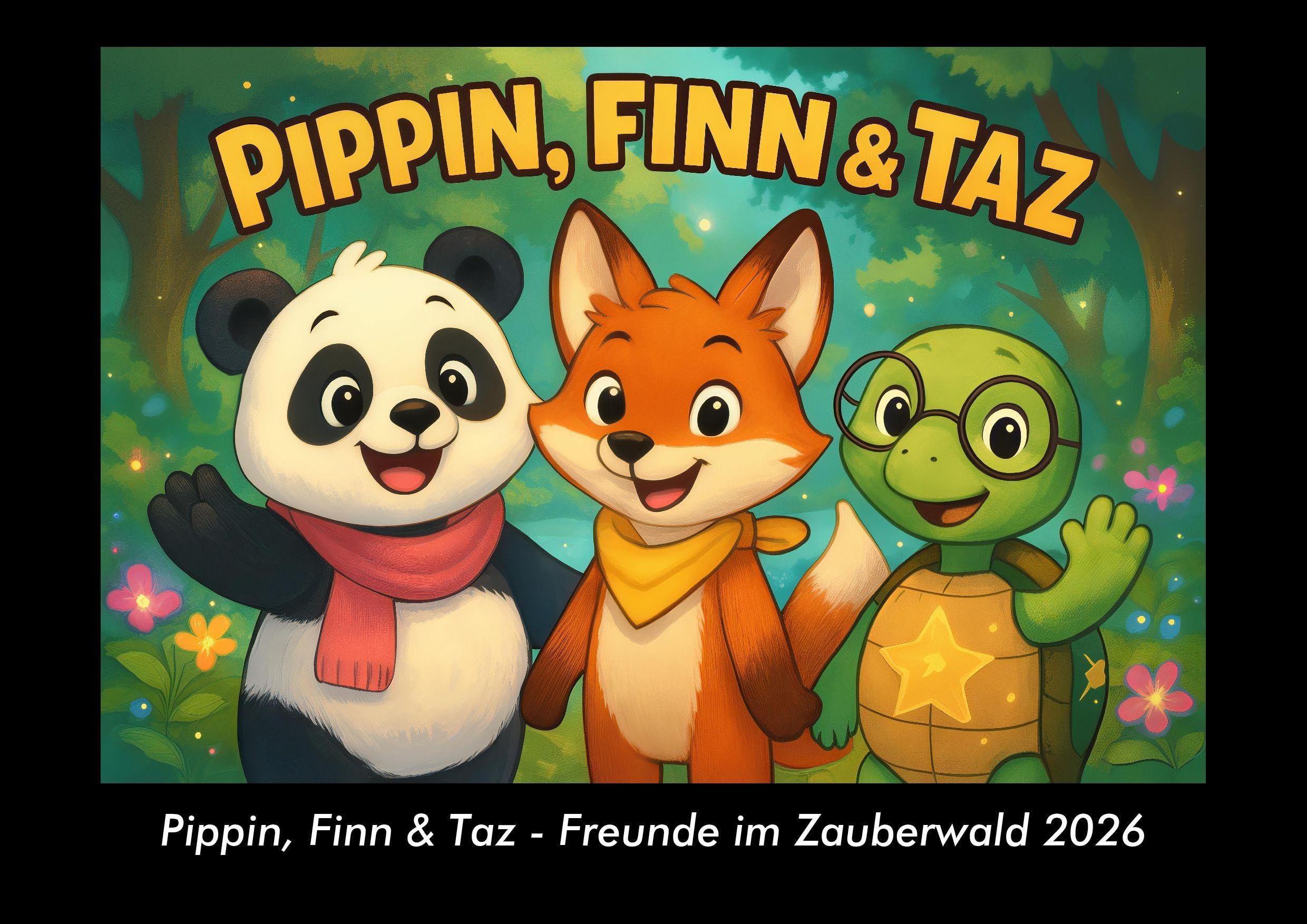Pippin, Finn & Taz - Freunde im Zauberwald 2026 Fotokalender DIN A3 Calendars