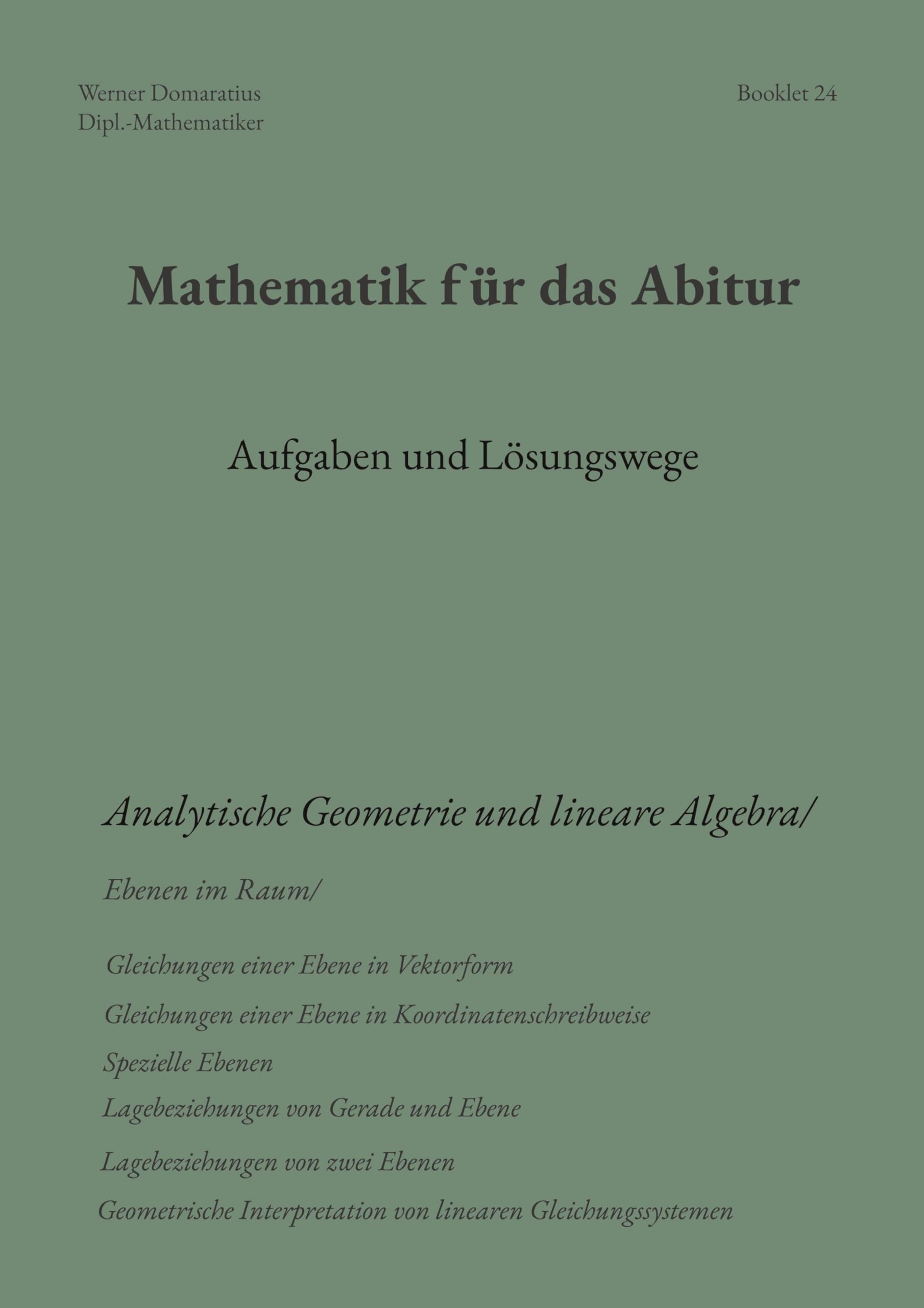 Mathematik für das Abitur Mathematics