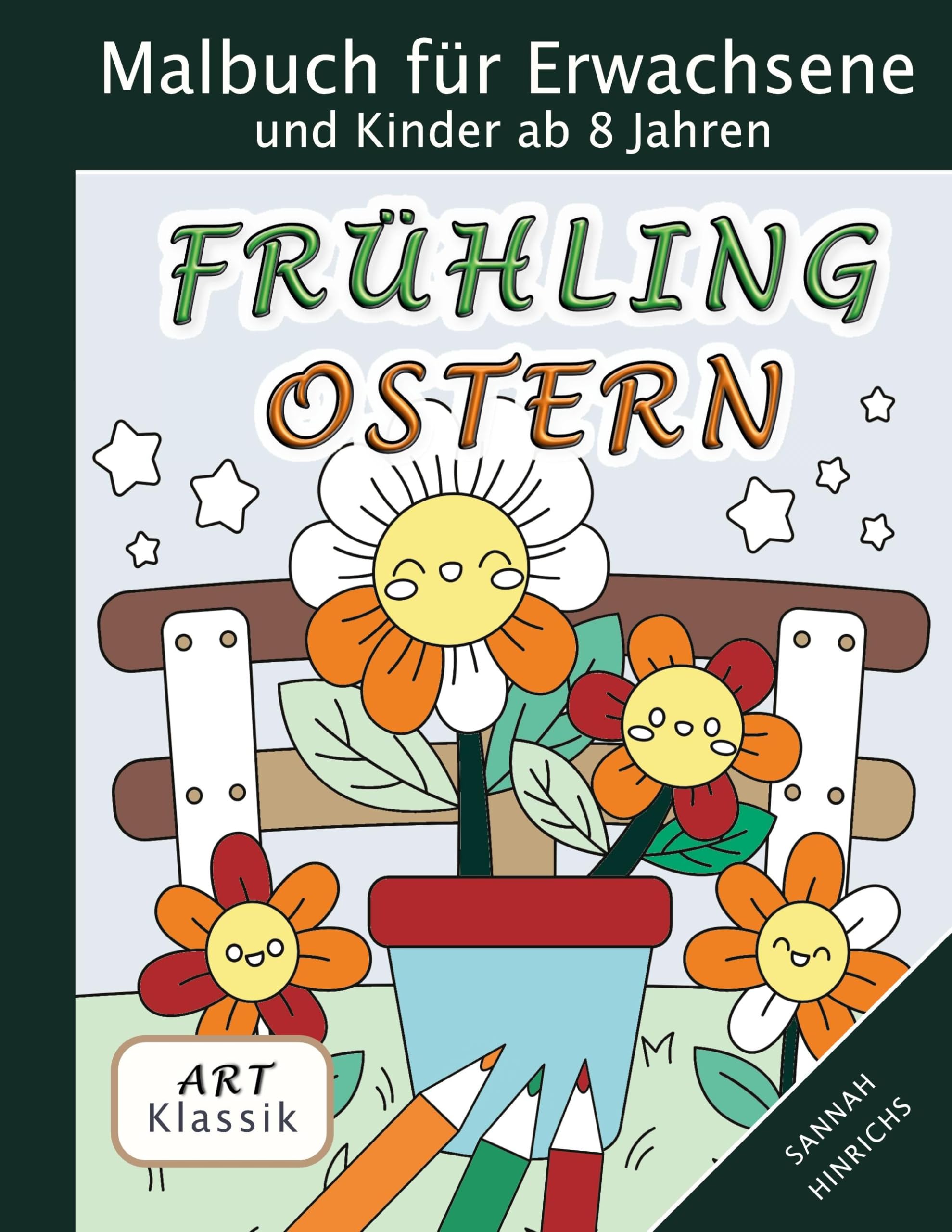 Klassik Art Malbuch für Erwachsene und Kinder ab 8 Jahren - Frühling-Ostern Posters