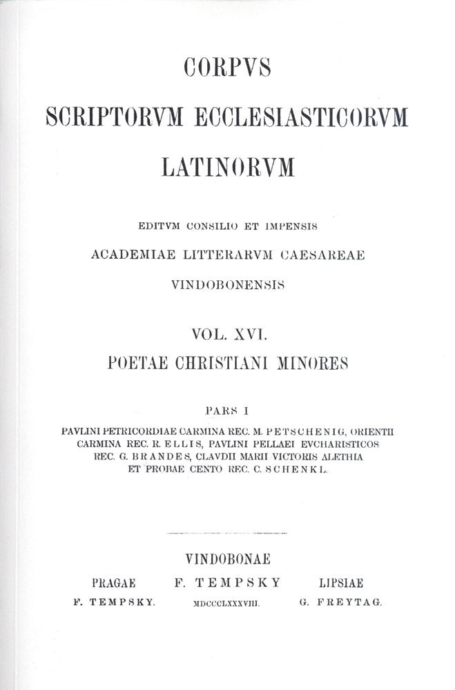 Poetae Christani Minores book