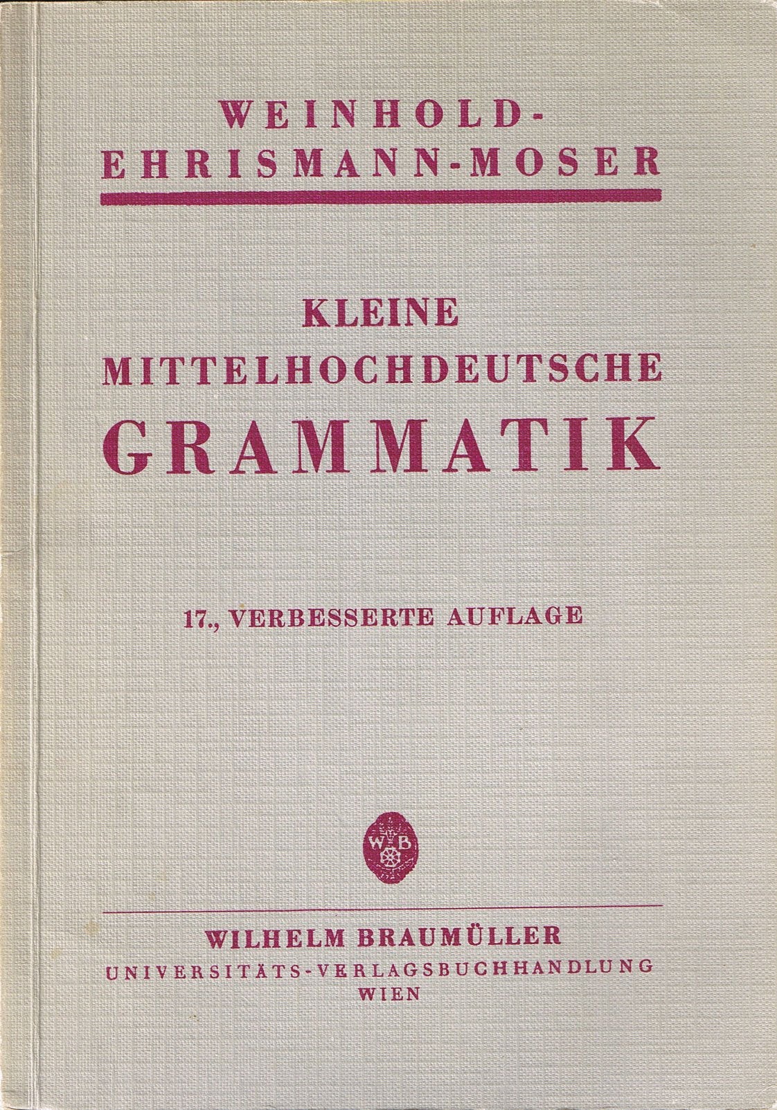 Kleine mittelhochdeutsche Grammatik Books