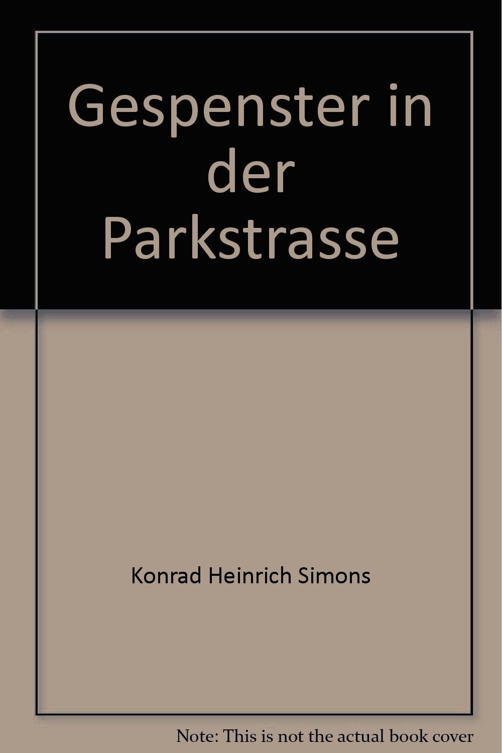 Gespenster in der Parkstrasse Books