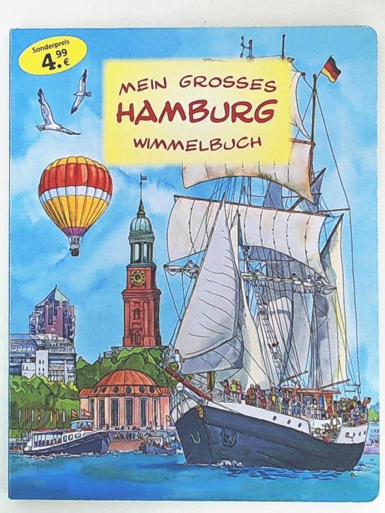 Aleksandra & Aleksander "MEIN GROSSES HAMBURG WIMMELBUCH" großformatiges Pappbilderbuch von 2012, 14 Seiten Books