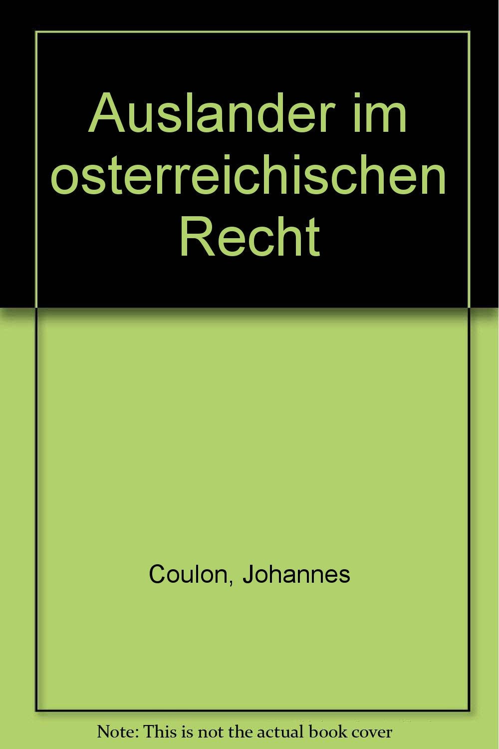 Ausländer im österreichischen Recht Law