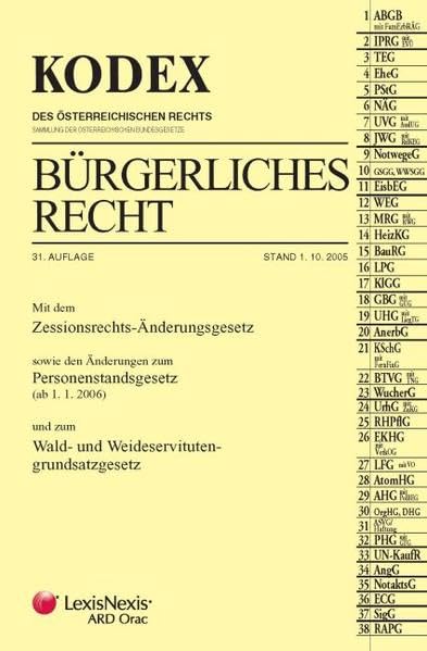 KODEX Bürgerliches Recht (Kodex des österreichischen Rechts: Hauptband) Law
