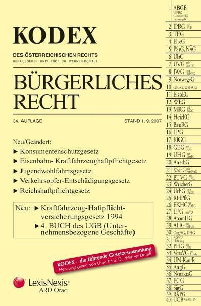 KODEX Bürgerliches Recht (Kodex des österreichischen Rechts: Hauptband) Law