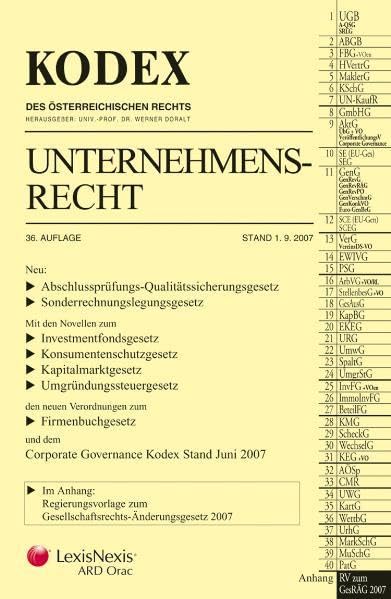 KODEX Unternehmensrecht (Kodex des österreichischen Rechts: Hauptband) Law