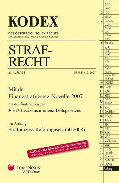 KODEX Strafrecht (Kodex des österreichischen Rechts: Hauptband) Law
