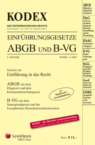 KODEX Einführungsgesetze ABGB und B-VG Books