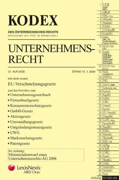 KODEX Unternehmensrecht: (Kodex Handelsrecht) (Kodex des österreichischen Rechts: Hauptband) Law