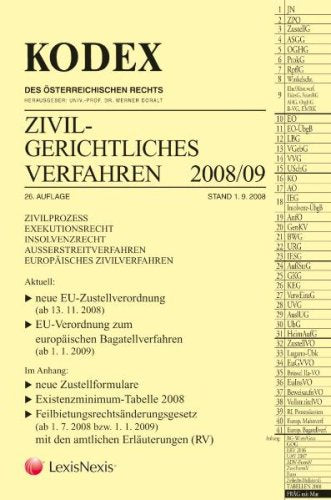 KODEX Zivilgerichtliches Verfahren (Kodex des österreichischen Rechts: Hauptband) Law