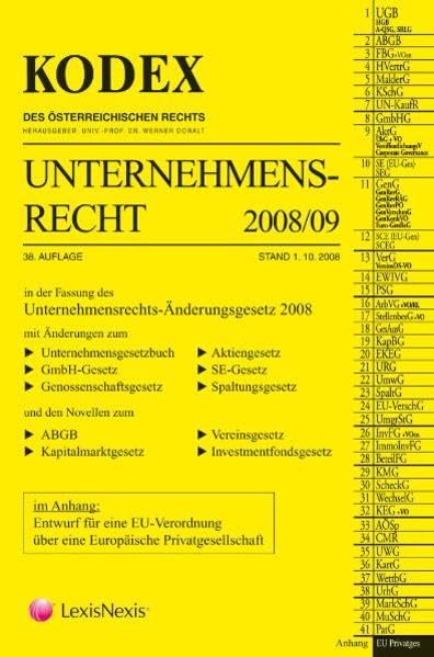 KODEX Unternehmensrecht (Kodex des österreichischen Rechts: Hauptband) Law