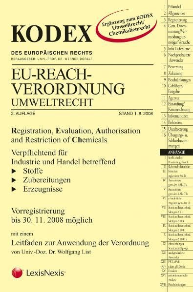 KODEX EU-REACH-Verordnung: Umweltrecht /Chemikalienrecht (Kodex des österreichischen Rechts: Hauptband) Law