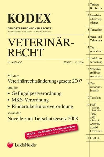 KODEX Veterinärrecht (Kodex des österreichischen Rechts: Hauptband) Medicine