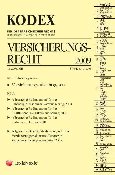 KODEX Versicherungsrecht (Kodex des österreichischen Rechts: Hauptband) Law
