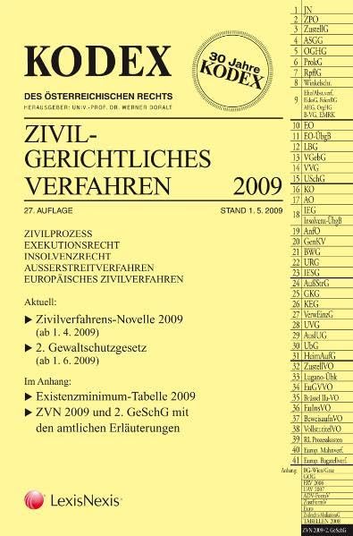 KODEX Zivilgerichtliches Verfahren (Kodex des österreichischen Rechts: Hauptband) Law