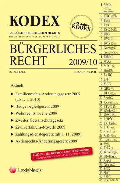 KODEX Bürgerliches Recht (Kodex des österreichischen Rechts: Hauptband) Law