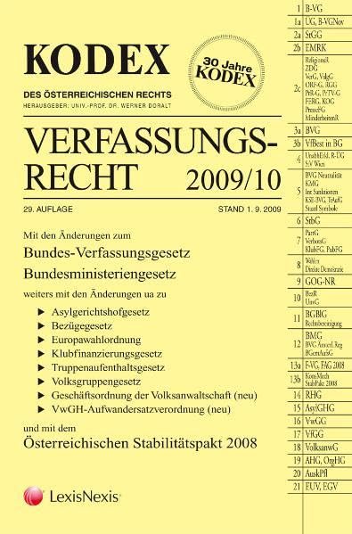 KODEX Verfassungsrecht (Kodex des österreichischen Rechts: Hauptband) Law