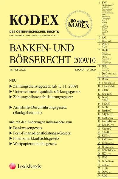 KODEX Banken und Börserecht (Kodex des österreichischen Rechts: Hauptband) Law