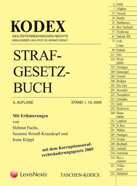 TASCHEN-KODEX Strafgesetzbuch (Kodex des österreichischen Rechts - Taschen-Kodex) Law
