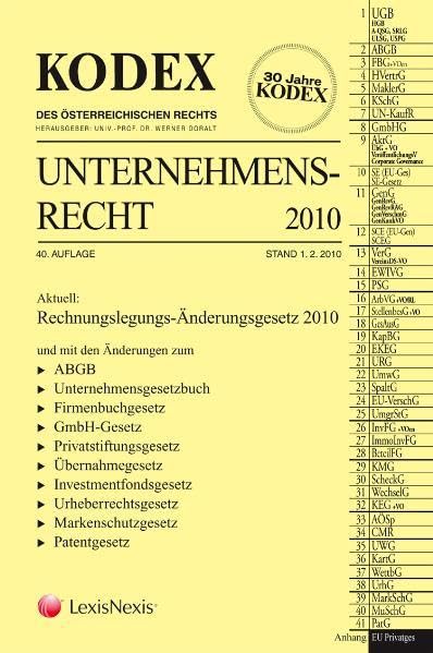 KODEX Unternehmensrecht (Kodex des österreichischen Rechts: Hauptband) Law