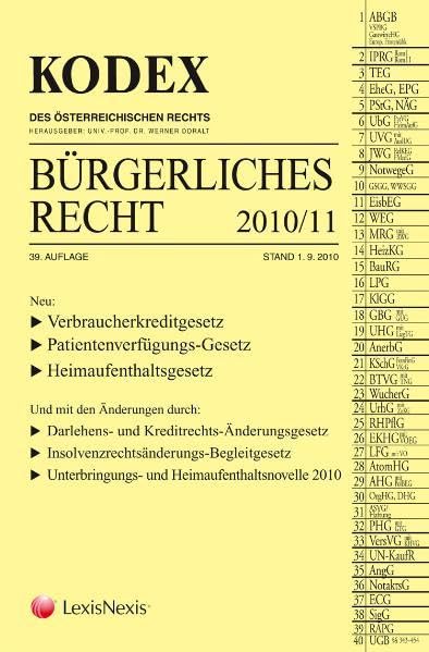 KODEX Bürgerliches Recht (Kodex des österreichischen Rechts: Hauptband) Law