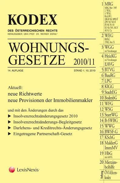 KODEX Wohnungsgesetze (Kodex des österreichischen Rechts: Hauptband) Law