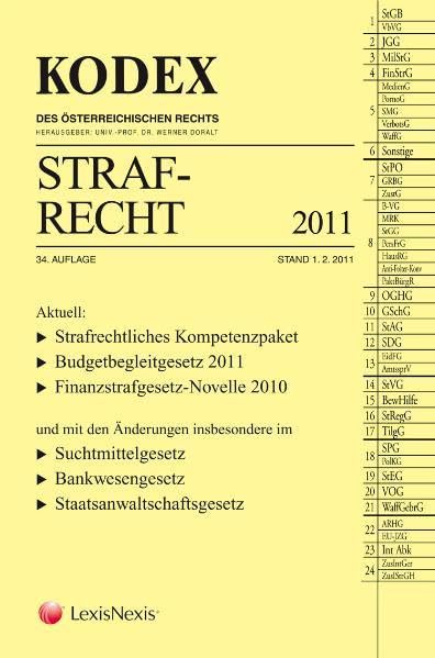 KODEX Strafrecht: 2011 (Kodex des österreichischen Rechts: Hauptband) Law