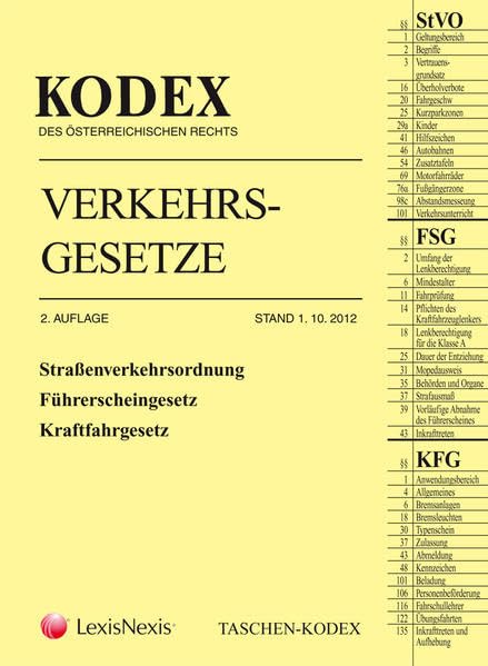 TASCHEN-KODEX Verkehrsgesetze: StVO, KFG, FSG (Kodex des österreichischen Rechts - Taschen-Kodex) Law