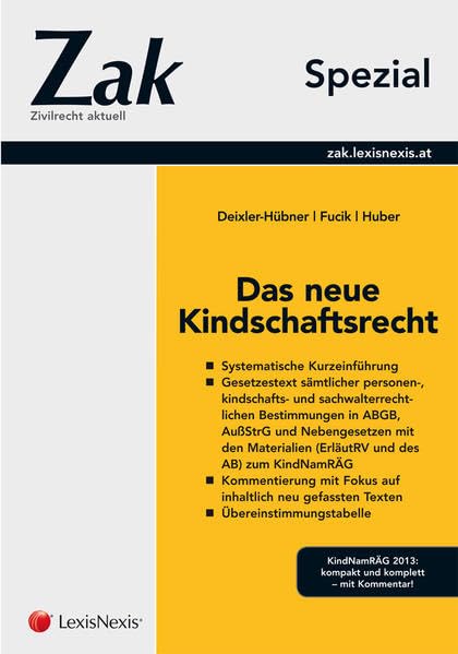 Zak Spezial - Das neue Kindschaftsrecht Law