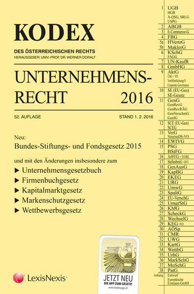 KODEX Unternehmensrecht 2016 Law Books