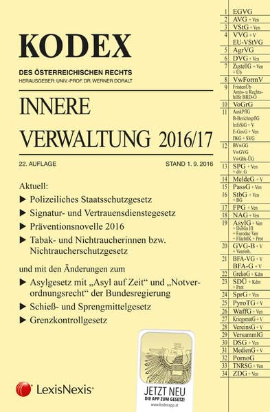 KODEX Innere Verwaltung 2016/17 Law