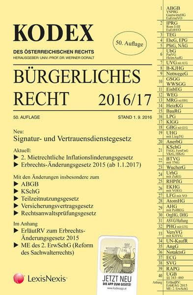 KODEX Bürgerliches Recht 2016/17 Law