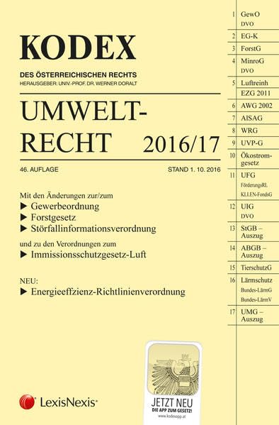 Product Image: KODEX Umweltrecht 2016/17