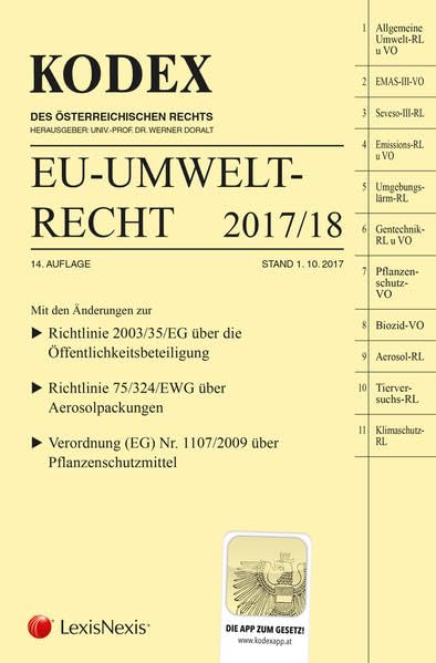Product Image: KODEX EU-Umweltrecht 2017/18