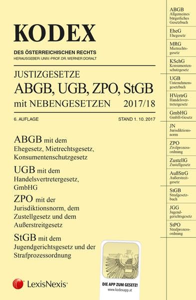 Product Image: KODEX Justizgesetze 2017/18