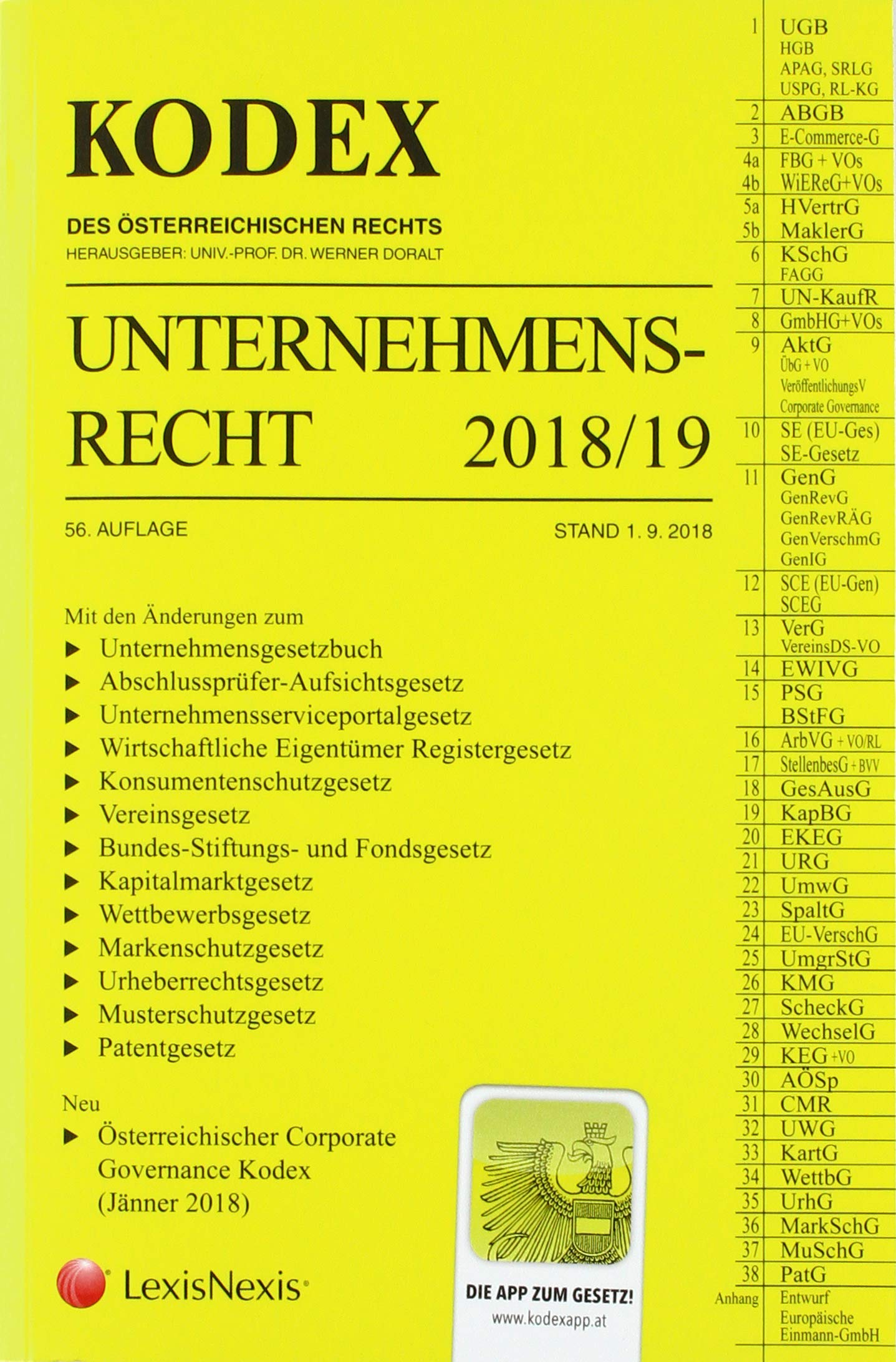 KODEX Unternehmensrecht 2018/19 Law Books